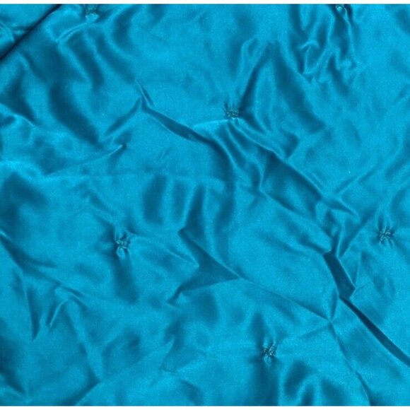 Opalhouse Velvet Tufted Quilted Comforter Twin XL Teal Blue Green Boho Chic - Picture 6 of 7